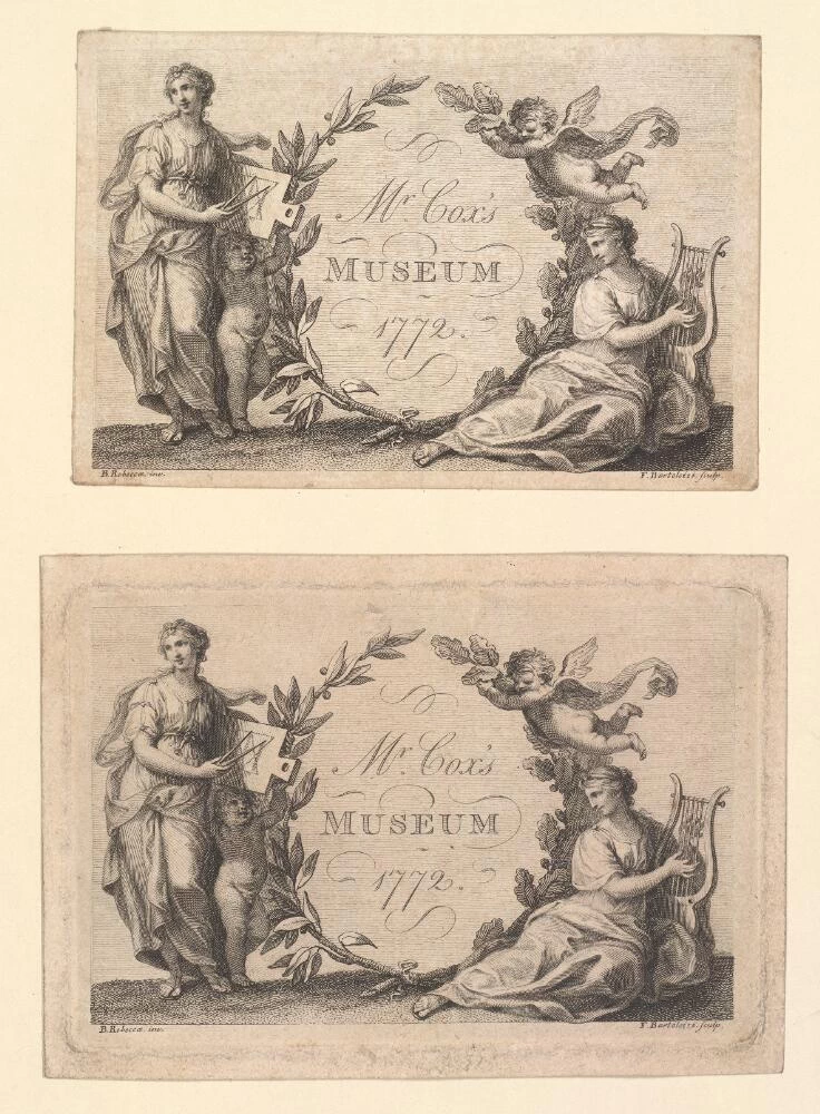 Biglietto del Museo di Cox, 1772